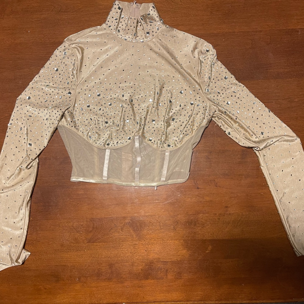 Fashion nova beige party top